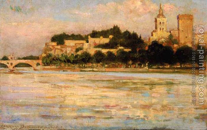 James Carroll Beckwith : The Palace of the Popes and Pont d'Avignon